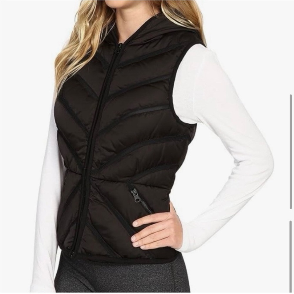Blanc Noir - Mesh Insert Puffer Vest - Black - Size Small - Great Shape - Picture 4 of 17